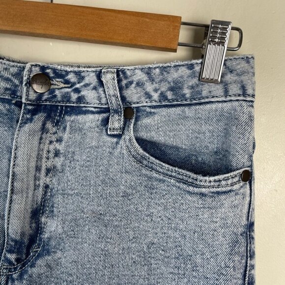 Wrangler retro light acid wash high rise ankle raw hem jeans size 26 - Picture 5 of 13